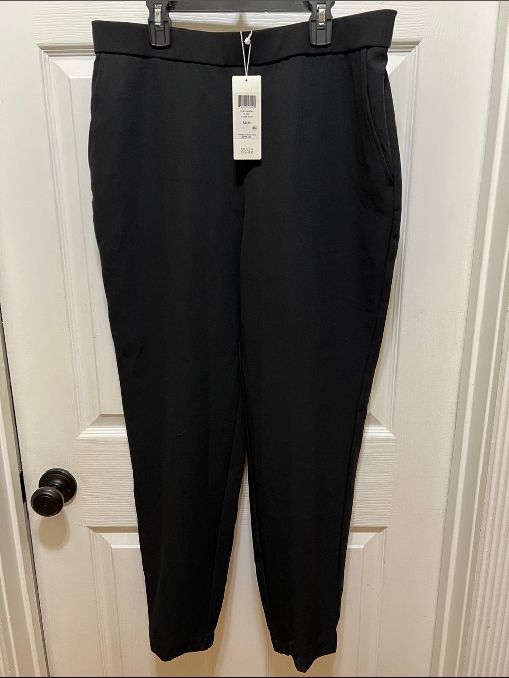 NWTEileen Fisher Black Men's Jogger-Style Stretch Pants